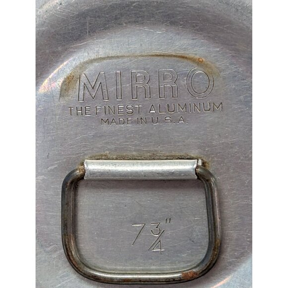 Vintage Aluminum Mirro Safety Ring Pot Cover Round Metal Lid 7 3/4" - Picture 2 of 6